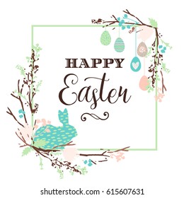 Happy Easter. Vector design for card, poster, flyer and other users.