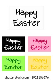 Happy Easter vector design. Concept for Easter - card, poster, textile, message, background. Happy Easter message. Easy color change (background, foreground)
