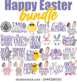 Happy Easter Vector Designs Bundle