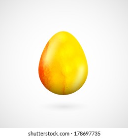 Happy Easter, vector egg isolated on white