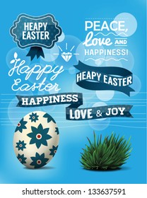 happy easter vector elements