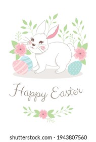 Happy Easter vector greeting card