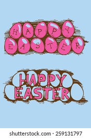 happy easter. vector easter greeting card