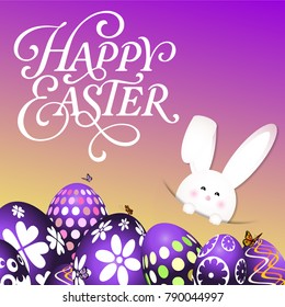 Happy Easter. Vector. Easter hare