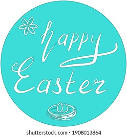 Happy Easter vector holiday card. 