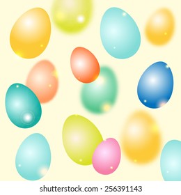 Happy Easter vector holiday card.