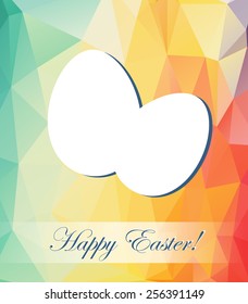 Happy Easter vector holiday card.