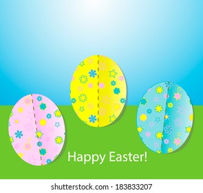 Happy easter, vector illustration