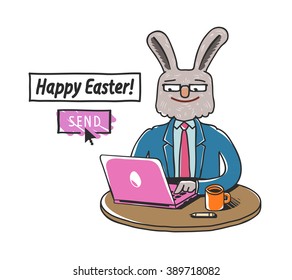 happy Easter. vector illustration