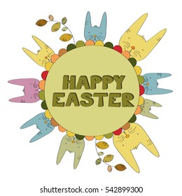 Happy easter vector illustration