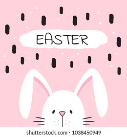 Happy easter. Vector illustration. Easter Bunny