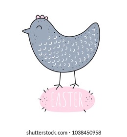 Happy easter. Vector illustration. Easter Chicken