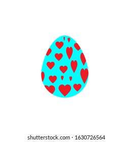  Happy Easter vector. Illustration. Heart vector icon, love symbol.  Holiday decoration.  Valentine gift.  Organic ingredient.