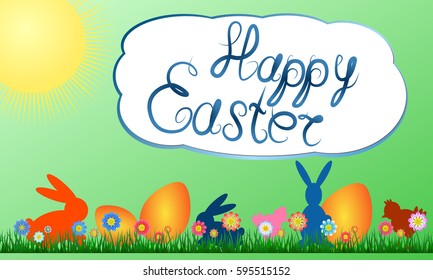 Happy Easter vector illustration picture