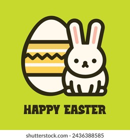 happy easter vector illustration sstkEster