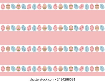 Happy Easter vector illustrations with flowers and eggs