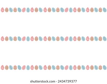 Happy Easter vector illustrations with flowers and eggs