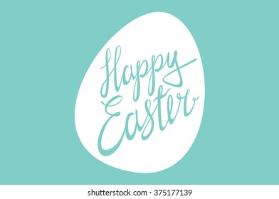 Happy Easter / Vector lettering art card