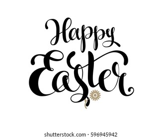 Happy Easter. Vector lettering. Eps8 RGB Global colors