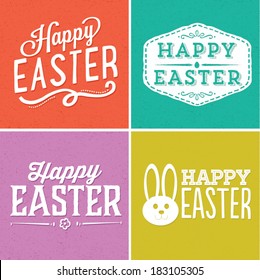 Happy Easter Vector Set