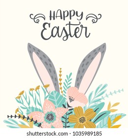 Happy Easter. Vector template for card, poster, flyer and other users. Design element.