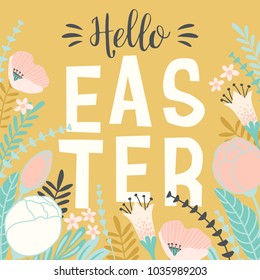 Happy Easter. Vector template for card, poster, flyer and other users. Design element.