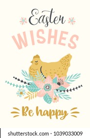 Happy Easter. Vector template for card, poster, flyer and other users. Design element.