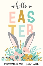 Happy Easter. Vector template for card, poster, flyer and other users. Design element.