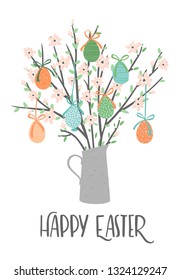 Happy Easter. Vector template for card, poster, flyer and other users. Design element.