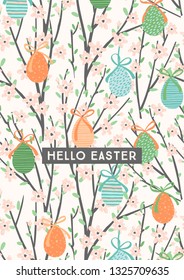 Happy Easter. Vector template for card, poster, flyer and other users. Design element.