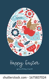 Happy Easter. Vector template for greeting cards.
