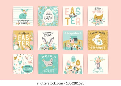 Happy Easter. Vector templates for card, poster, flyer and other users. Design element.