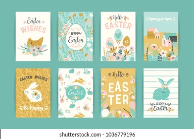 Happy Easter. Vector templates for card, poster, flyer and other users. Design element.