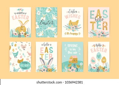 Happy Easter. Vector templates for card, poster, flyer and other users. Design element.