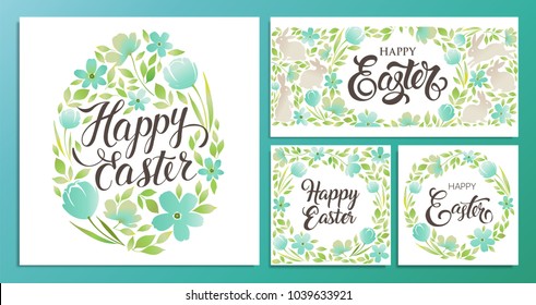 Happy Easter. Vector templates for card, poster, flyer and other users. Design element.