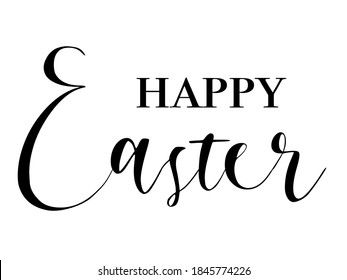 Happy easter vector text calligraphy lettering design greeting card. Creative Typography for Holiday Greetings Gift Poster. Calligraphy banner font style