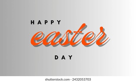 Happy Easter vector. text on white background. Design for greeting card and invitation of Happy Easter day