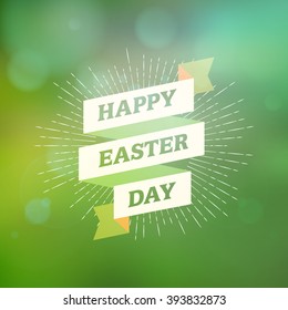 Happy Easter. Vector Vintage Holiday Background. Template for Greeting Card. Happy Easter Day, Easter Sunday, Easter Greeting Card