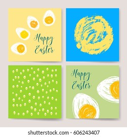 Happy Easter vintage background. Hand drawn illustration. Vector.