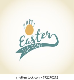 Happy Easter. Vintage background. Typograpic vector design. Eps 10