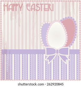 Happy Easter vintage card, vector illustration