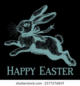 Happy Easter  Vintage Girl Easter Spring Clipart