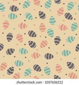 happy easter vintage pattern soft color