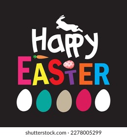 Happy easter Vintage t shirt design graphic