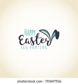 Happy Easter. Vintage  Typography Greeting cad design. Vector EPS10