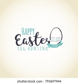 Happy Easter. Vintage  Typography Greeting cad design. Vector EPS10