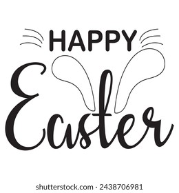 Feliz Pascua vintage texto de caligrafía vectorial. Cartel de letras dibujado a mano para Pascua. Tipo escrito a mano moderno aislado sobre fondo blanco. Ilustración vectorial. EPS 10