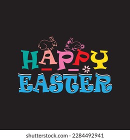 Happy Easter VintageT shirt design graphic