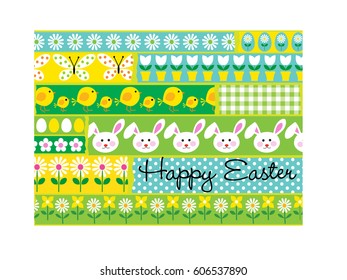 happy easter washi tape card