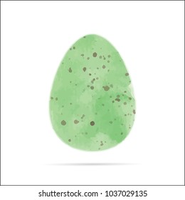 Happy Easter. Watercolor hand drawn colored Easter eggs isolated on white background. For greetings card design.